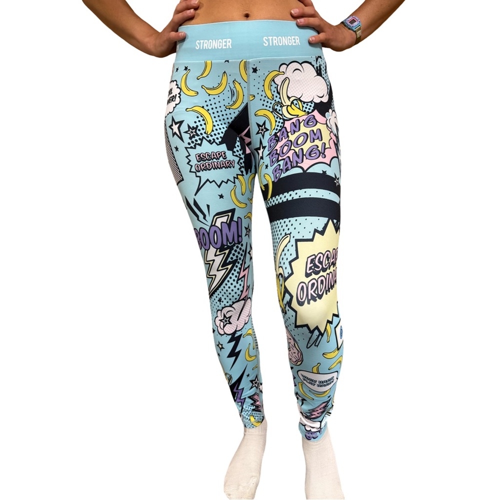 Stronger Comic Book Print Leggings